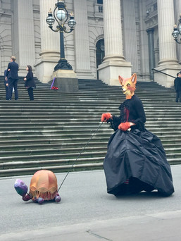 Flaneuse Fox and Croissant the turtle