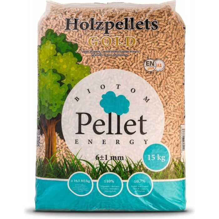 PELLETS BIOTOM – 100% résineux avec certification EN+ A1 – 16 sacs de 15kg