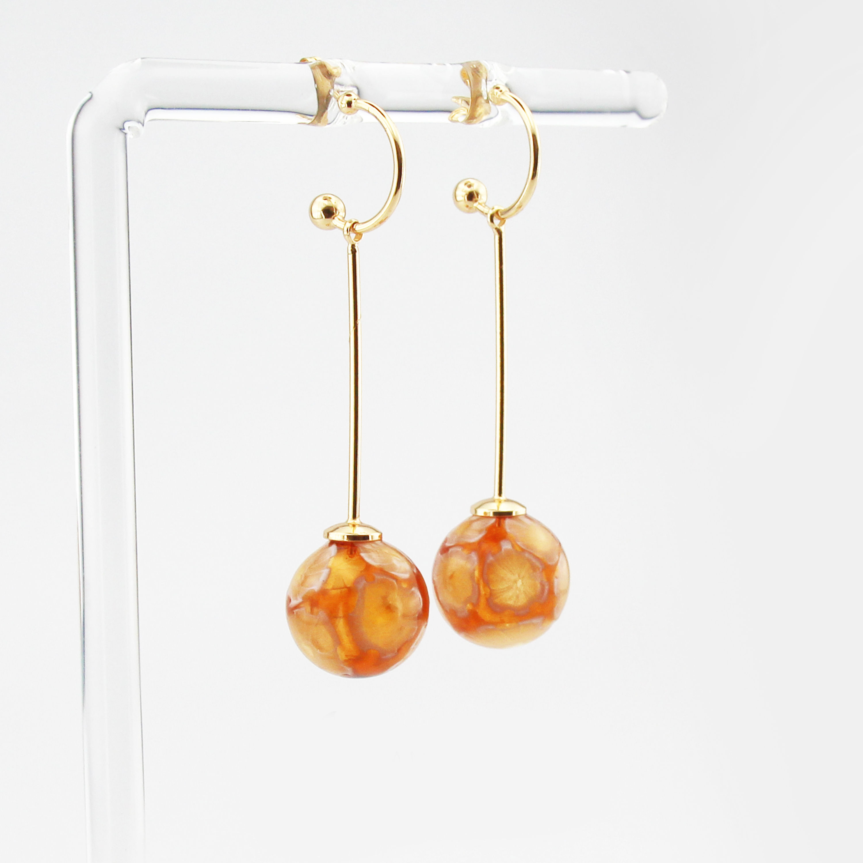 Karahindiba Amber Balon Küpe