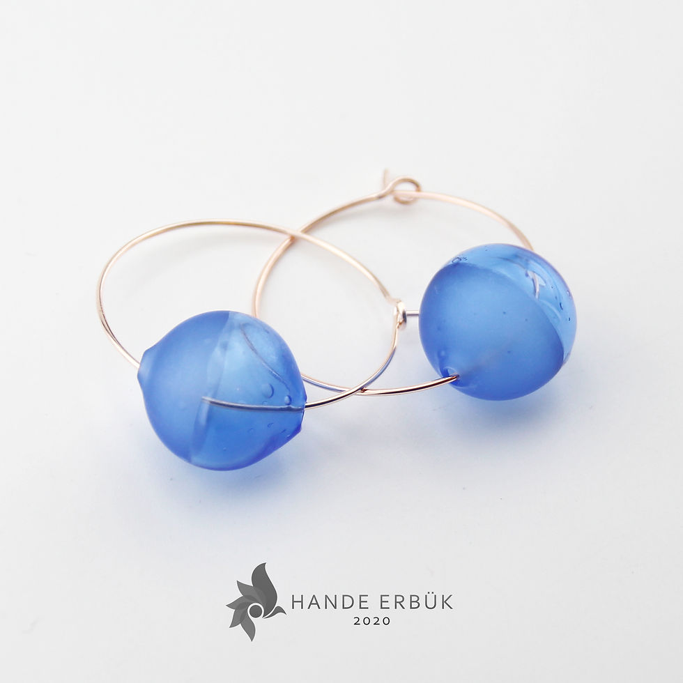Küçük resim: Duo Cam Üfleme Balon Küpe