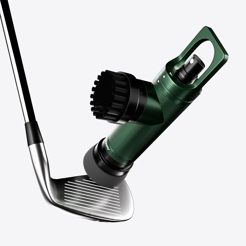 Sprush green with golf club