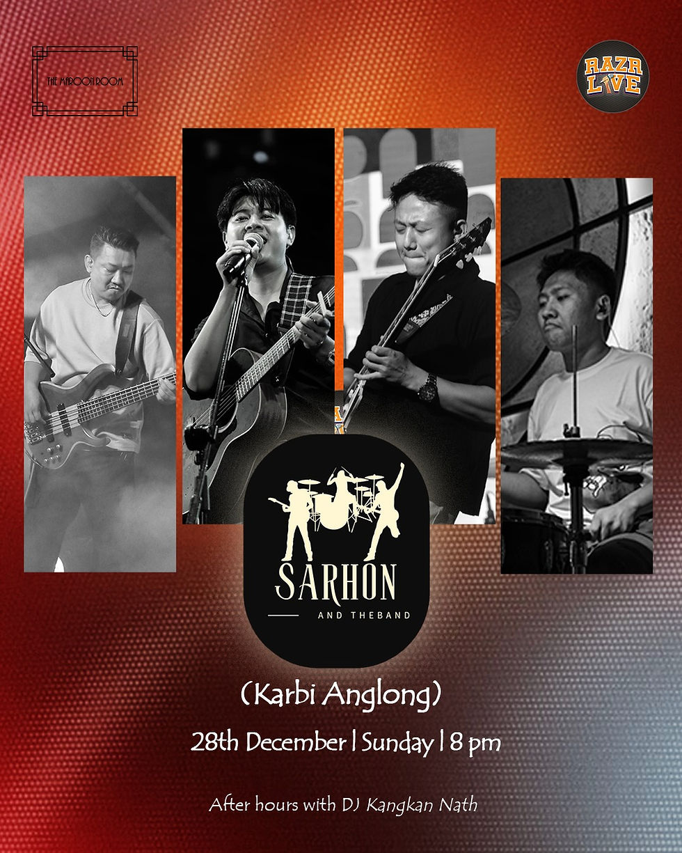 Bringing the Christmas weekend celebrations to a grand finale at The Maroon Room is Sarhon from Karbi Anglong.