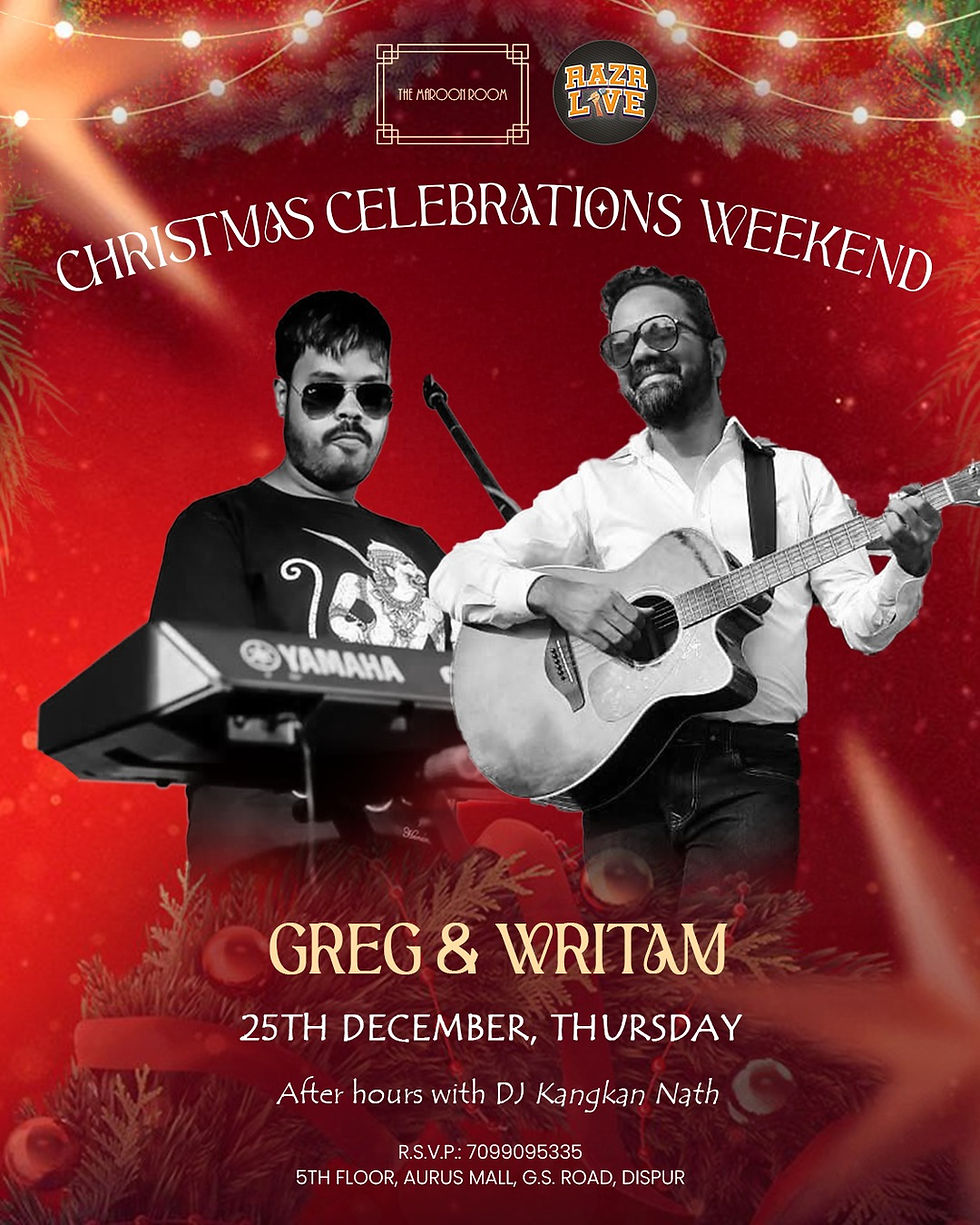Turn up the Christmas cheer at The Maroon Room with the dynamic duo Greg & Writam of The Family Tree