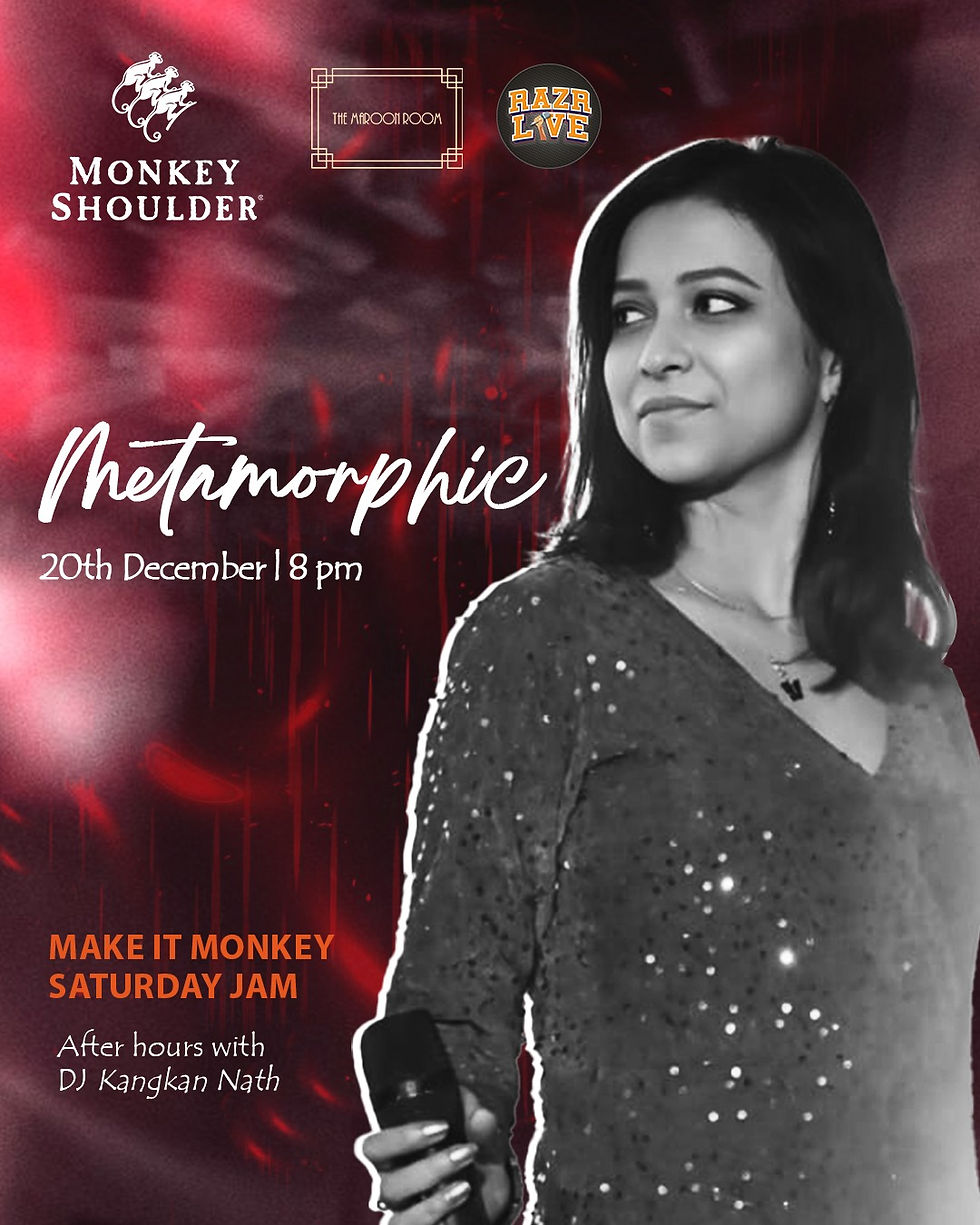 This Saturday, The Maroon Room is thrilled to host Metamorphic Rock, fronted by the magnetic Tanvi