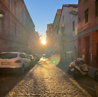 De ochtenden tijden golden hour zijn prachtig in Granada.
