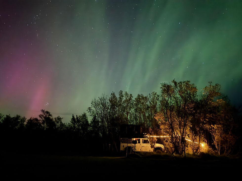 Prachtig Noorderlicht op Ásbyrgi campground