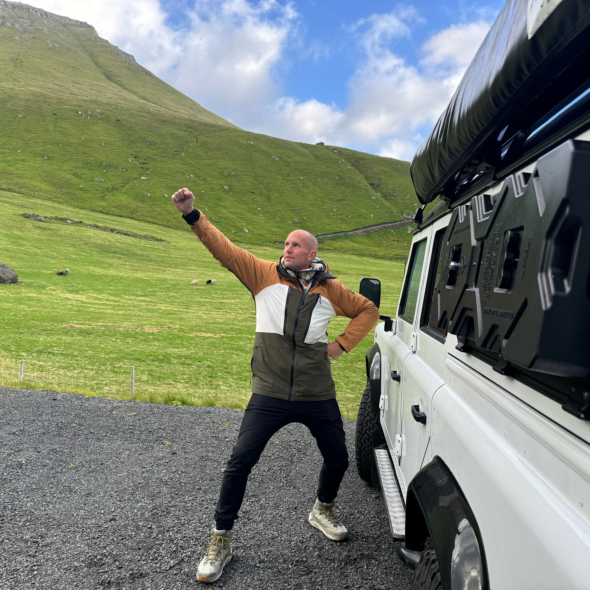 Even een fotootje voor onze Kallur Lighthouse hike