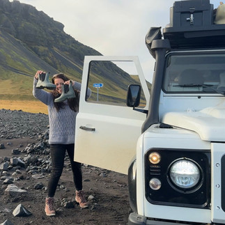 Voor de zekerheid deed ik mijn regenlaarzen aan tijdens de verkenning voor onze eerste rivercrossing in IJsland