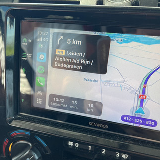 De laatste kilometers voor onze aankomst op camping Polderflora in Alphen aan den Rijn