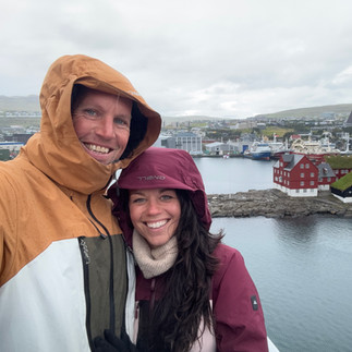 Nog een laatste selfie met Tórshavn op de achtergrond vanaf de Smyril Line