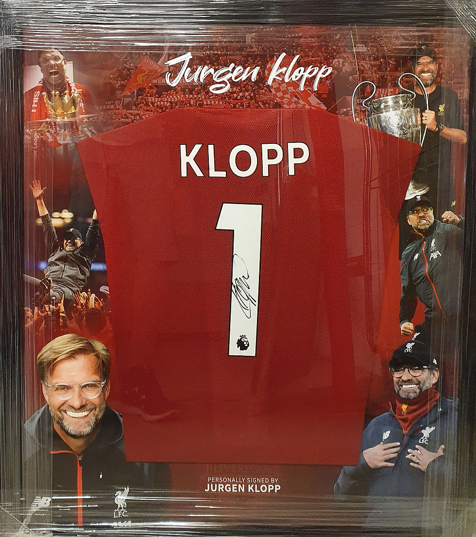 Jürgen Klopp Liverpool 19/20 Signed Football Shirt Framed Proof COA