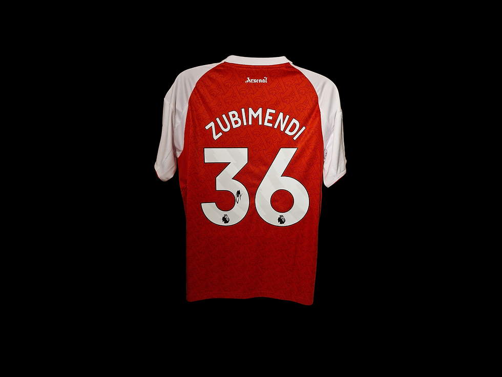 Martin Zubimendi 25/26 Arsenal Signed Football Shirt COA
