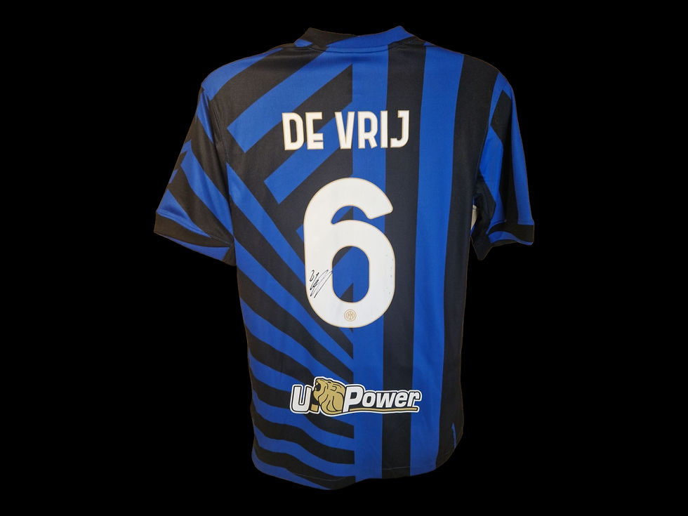 Stefan de Vrij Inter Milan Signed 24/25 Football Shirt COA