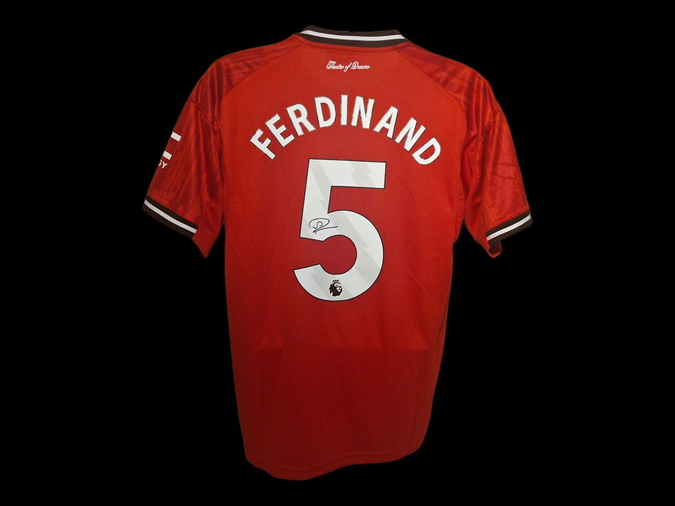 Rio Ferdinand Signed 25/26 Manchester United Football Shirt COA
