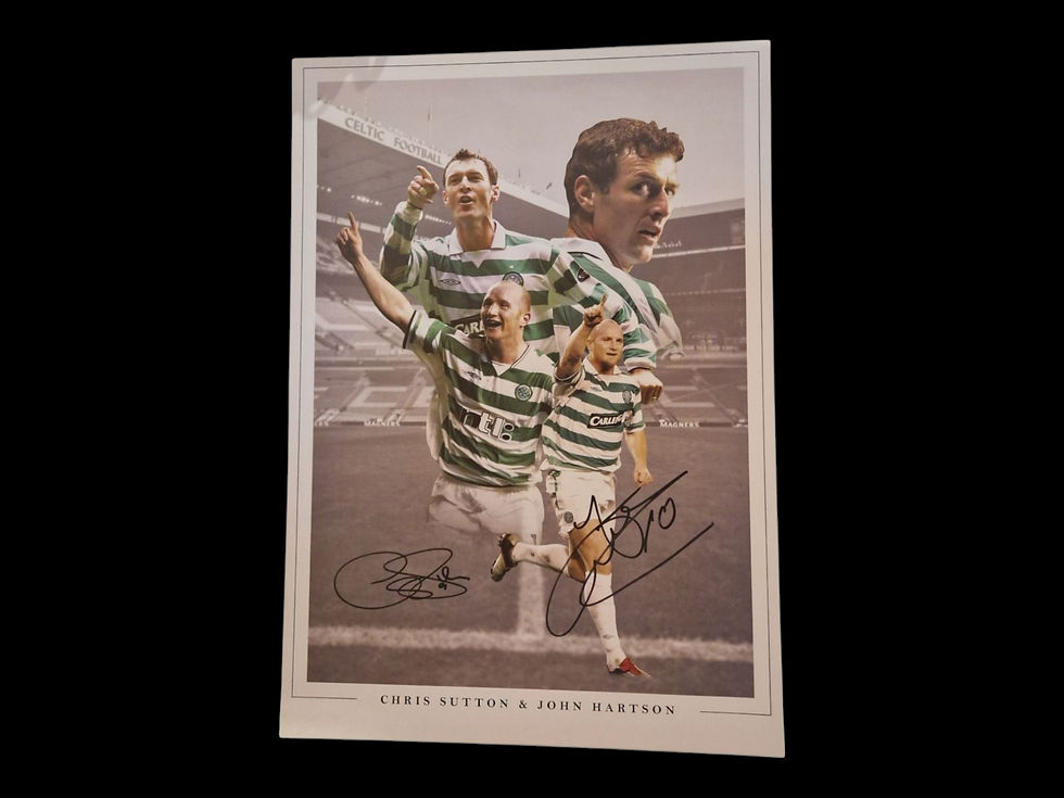 Chris Sutton - John Hartson Celtic Signed Football Picture COA