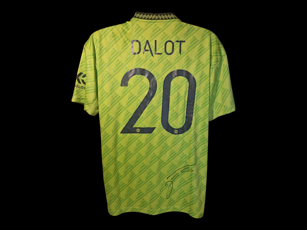 Diogo Dalot Manchester United Signed 22/23 Away Football Shirt COA