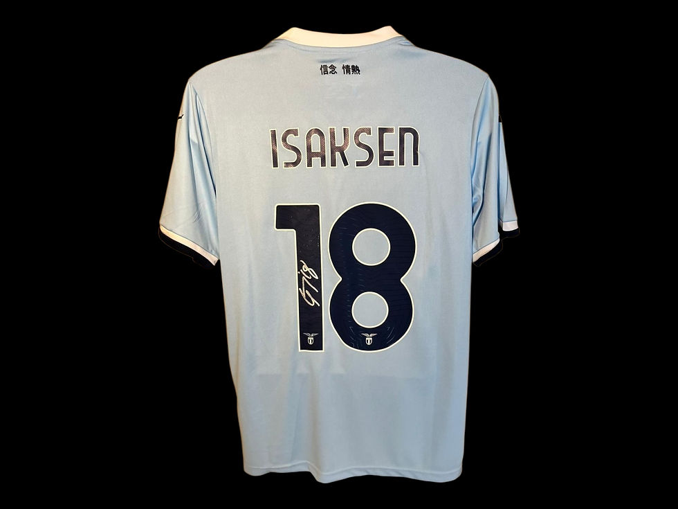 Gustav Isaksen Lazio Signed 2024/25 Football Shirt COA