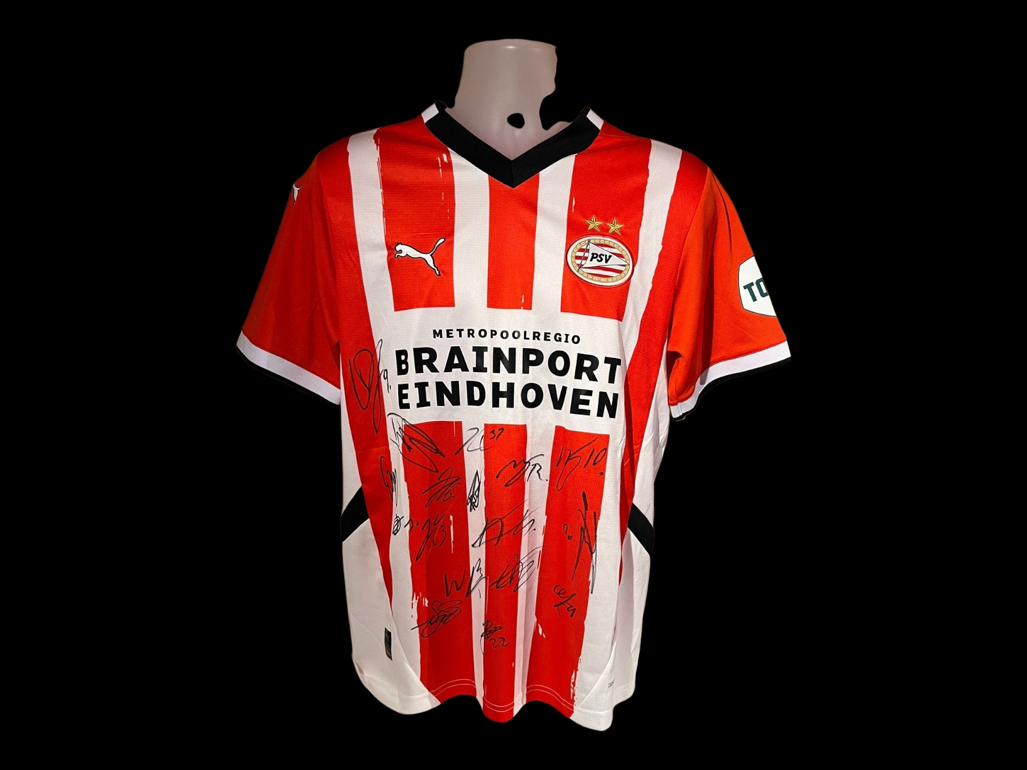 Squad Multi Signed PSV 24/25 Champions Football Shirt COA*