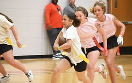 CAHS Powderpuff, students competing.