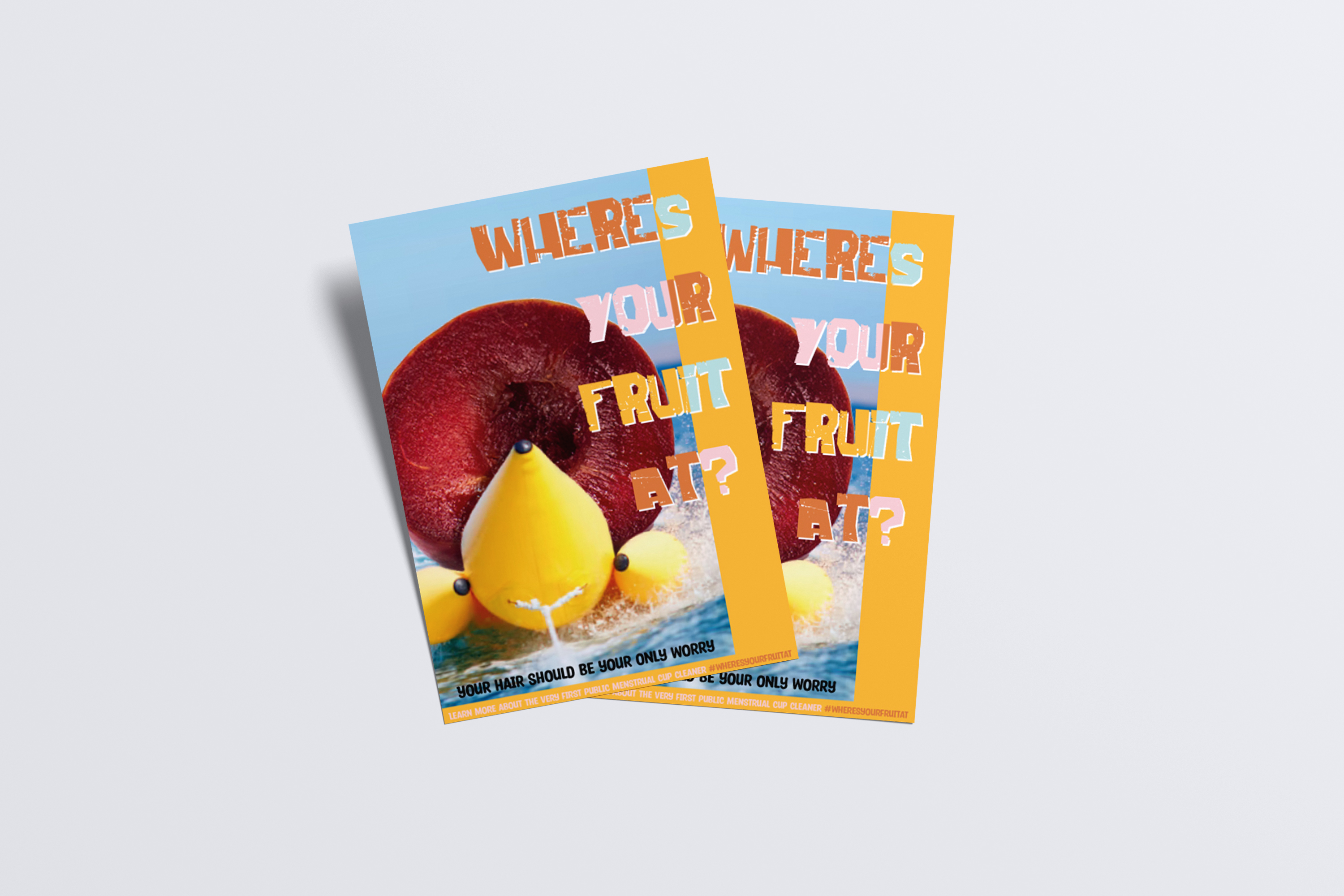 flyers of a plum riding a banana boat in the sea 