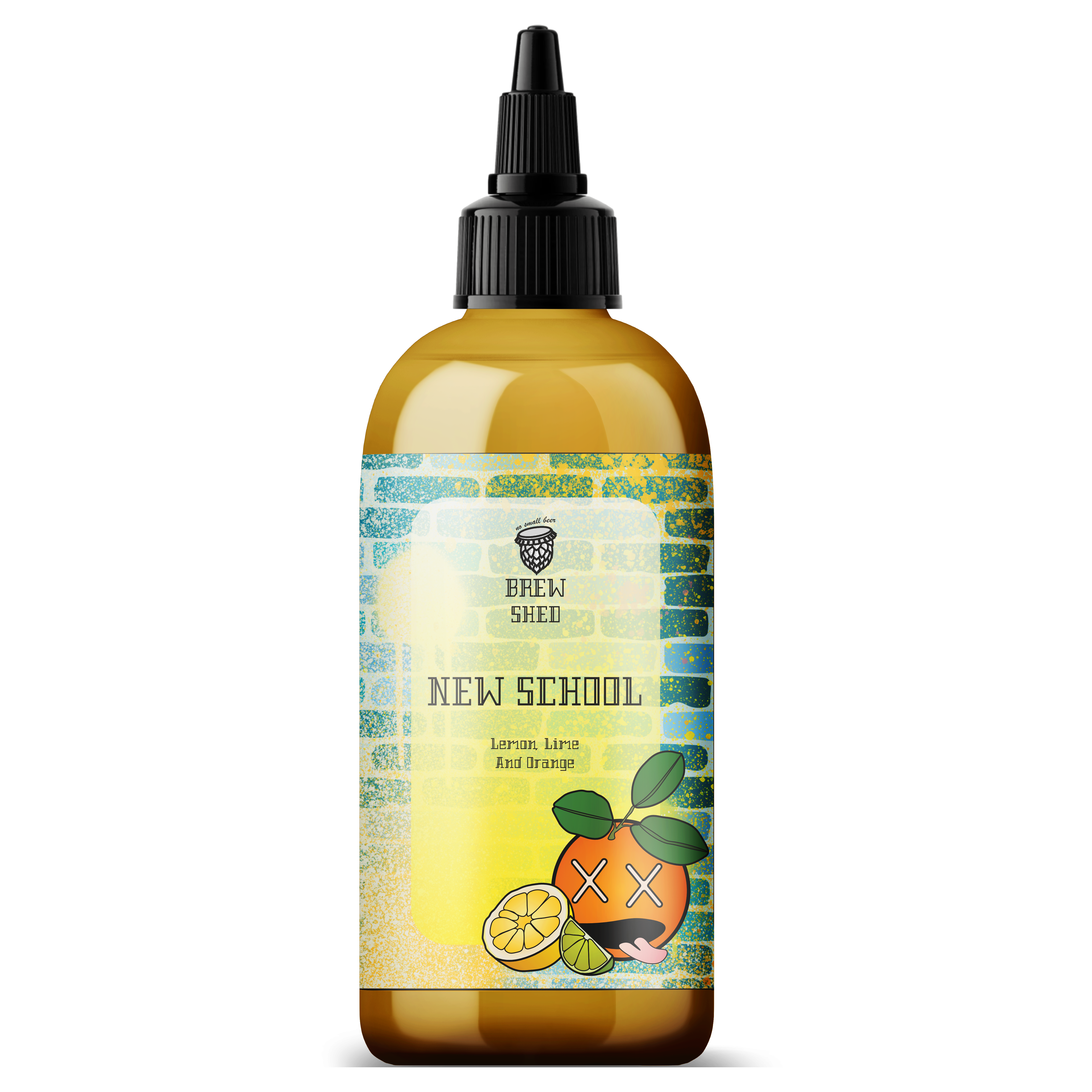 A beer bottle with an urban graffiti tattoo inspired label