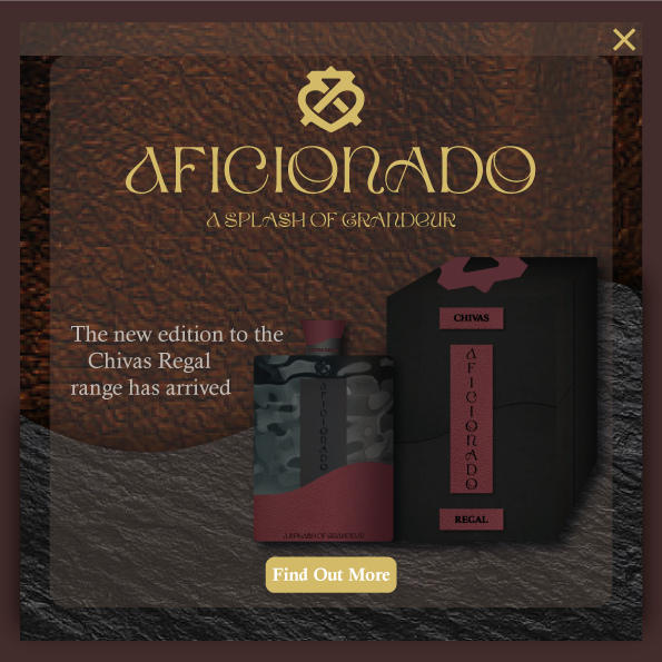 a pop up website advert for chivas regal whisky – aficionado 