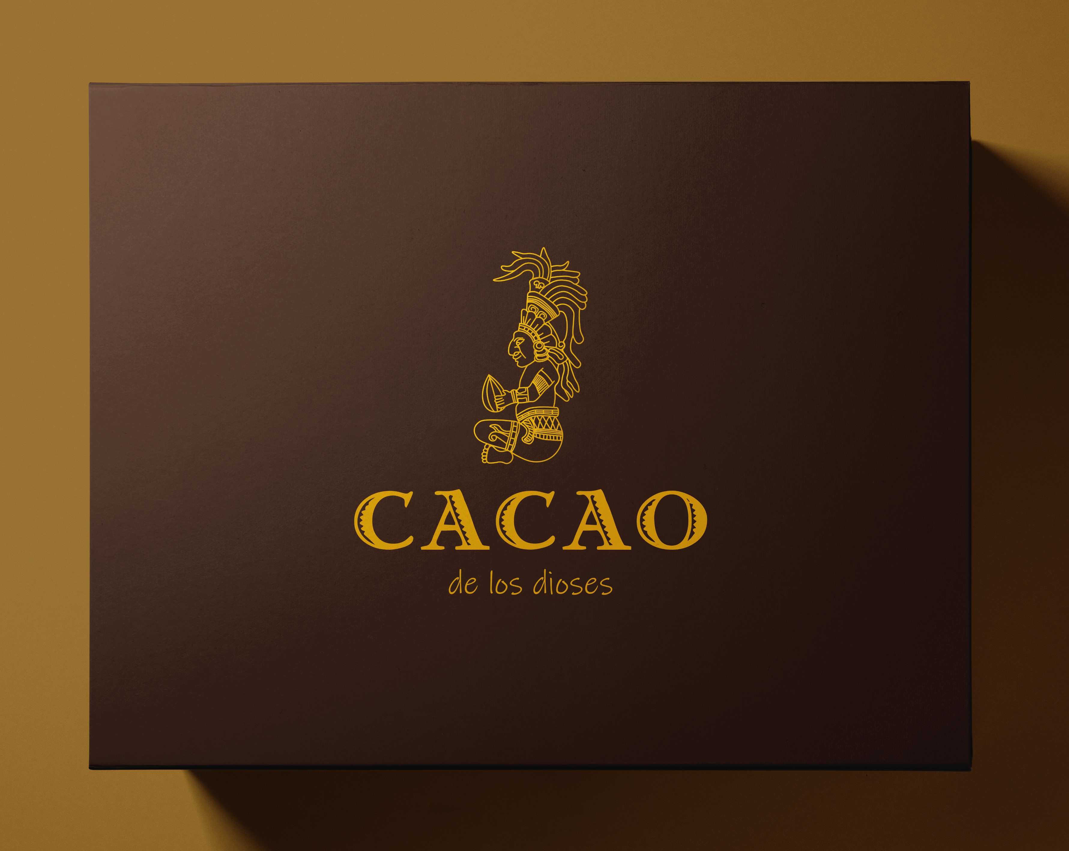 brand design for a chocolate brand - closed box with logo on the top