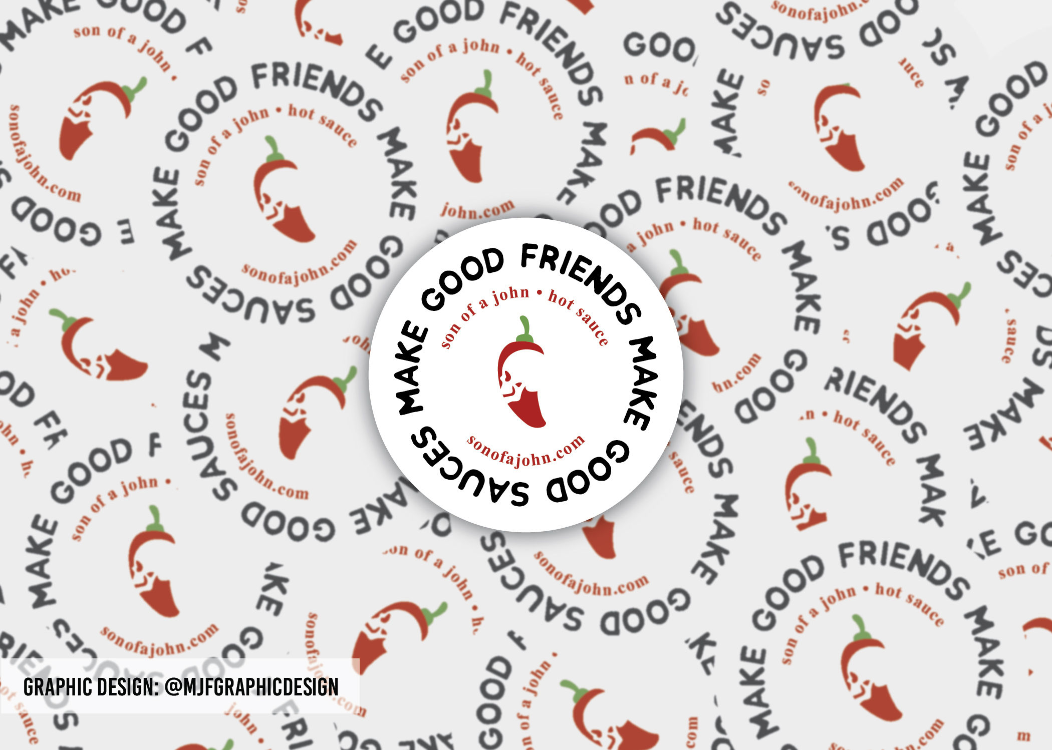 2.5" Round Vinyl Slogan Sticker