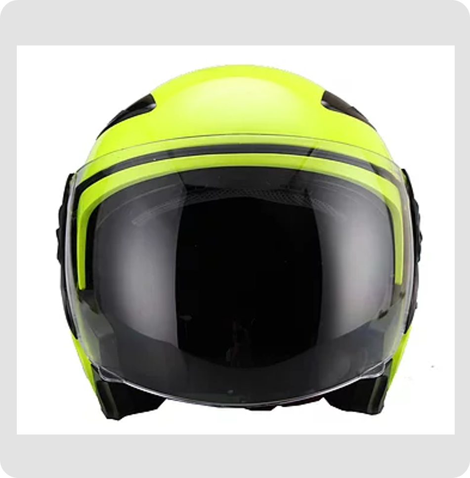 Miniature : Casque jet LIMA jaune fluo