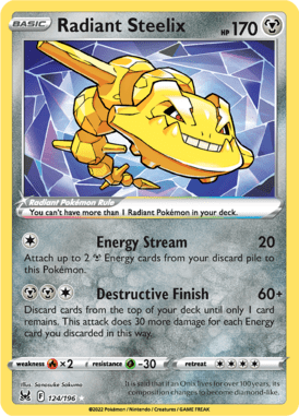 124/196 - Radiant Steelix - Lost Origin