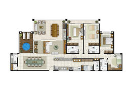Apto Tipo Cobertura - 190 m²