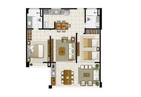 Apto Tipo A - 78 m²