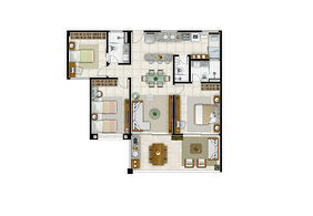 Apto Tipo C - 95 m²