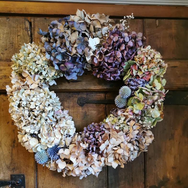 Dried Hydrangea Wreath