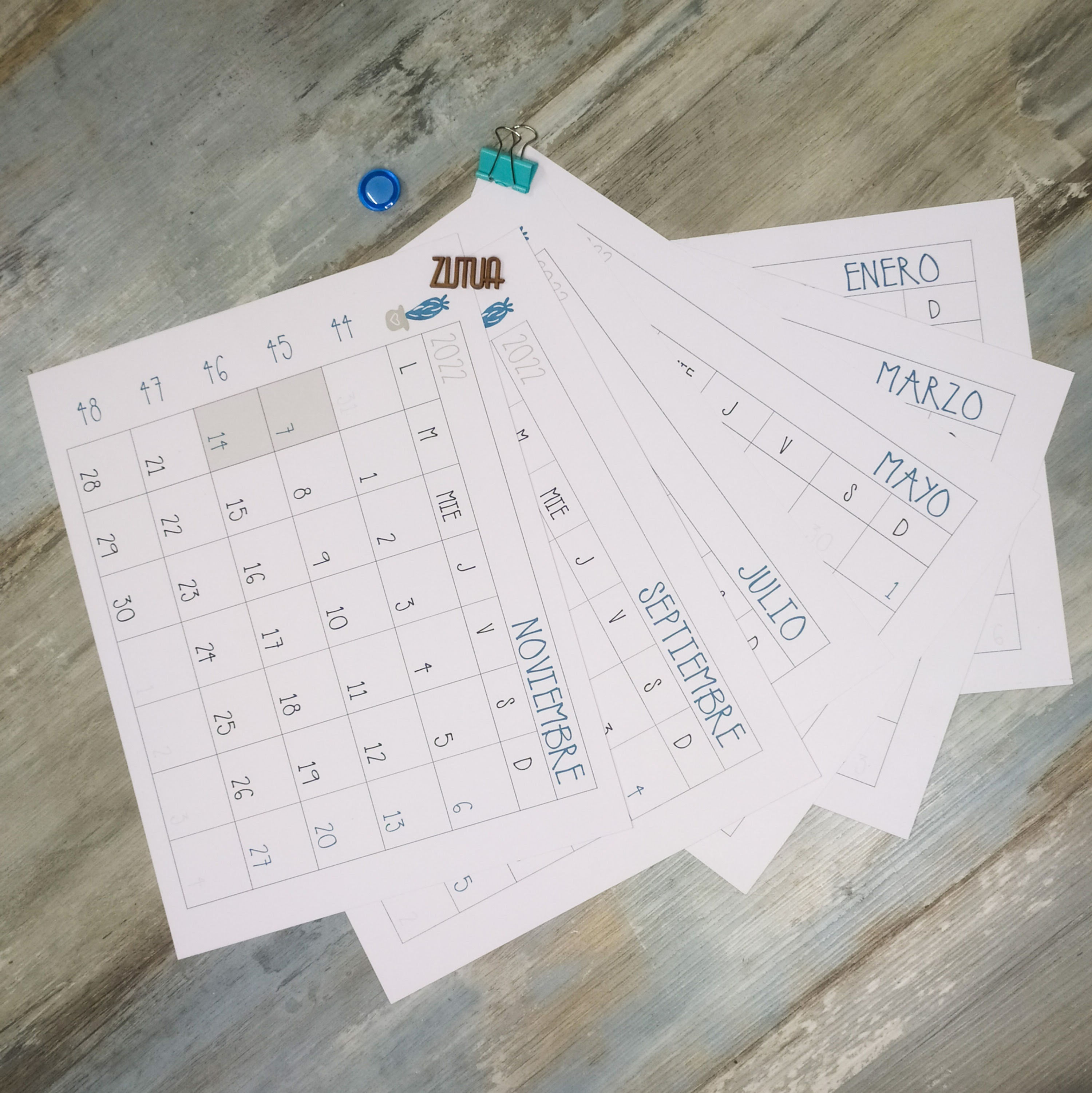 Kit Calendario 2023 Portátil Zutua