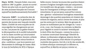 Entretien avec Francois Dubet et Fabien Truong - 