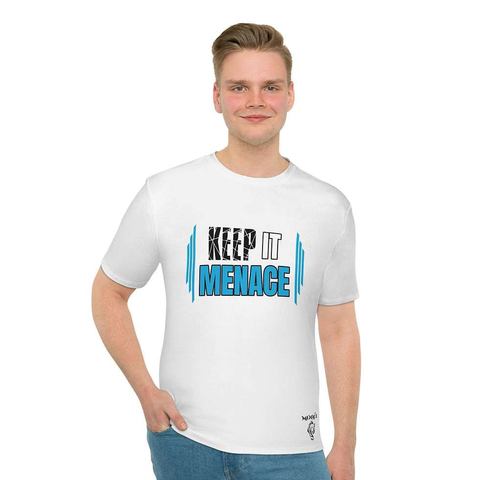 Thumbnail: Keep It Menace Graphic Tee — Men's Loose Fit Casual Shirt