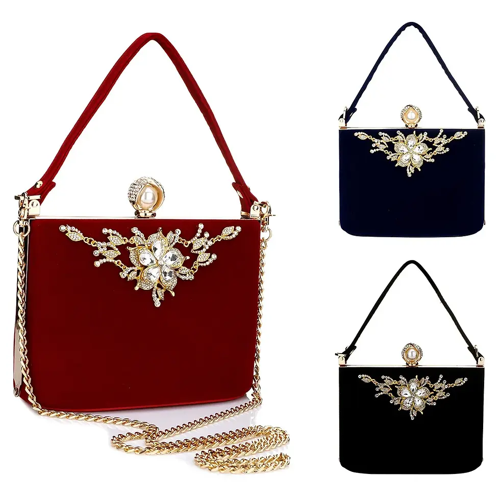 Thumbnail: YYW Crystal Clutches Bag Party Purse Women Evening Bags Handbag Crossbody