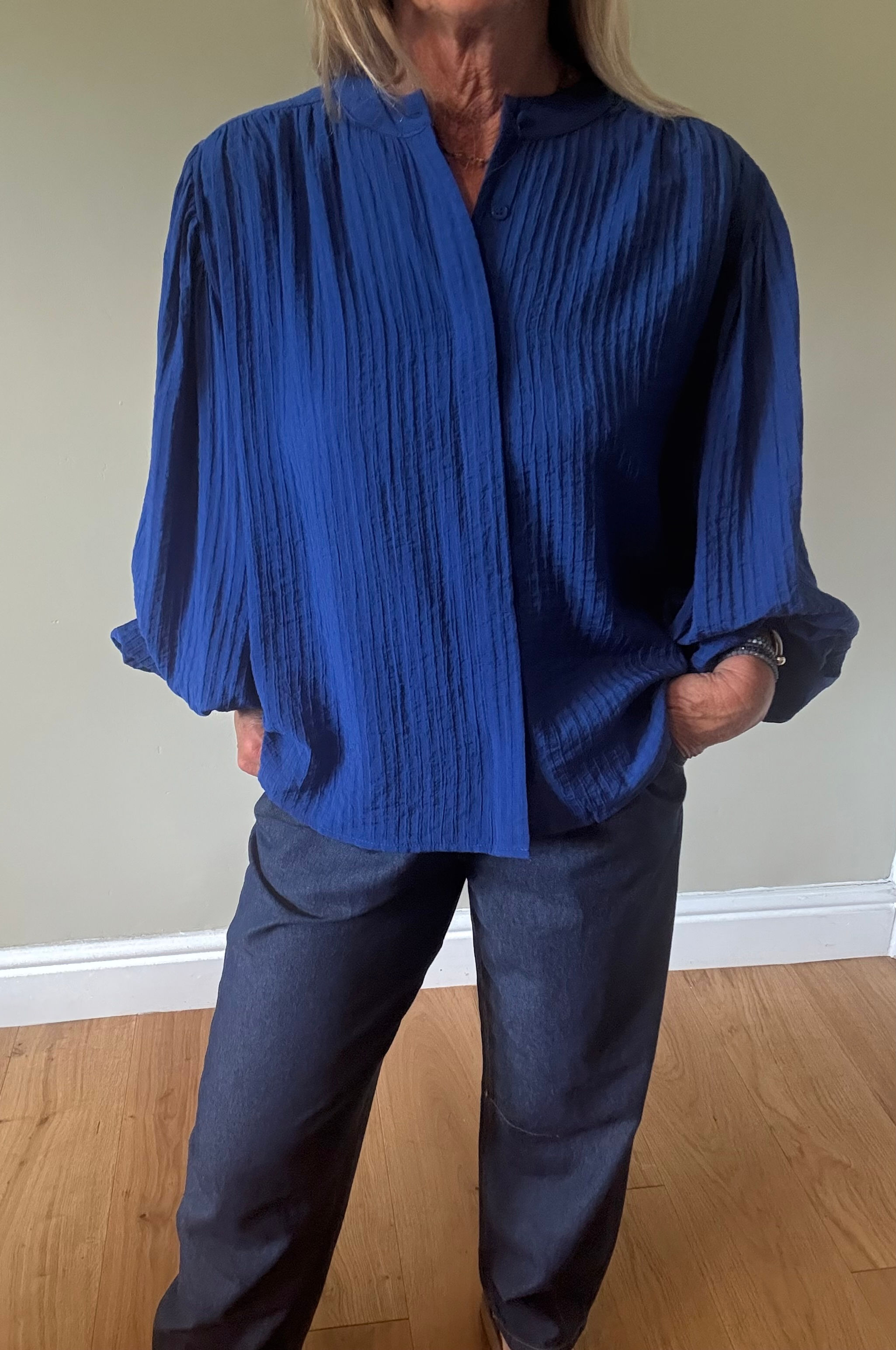 Anya Shirt in Royal Blue