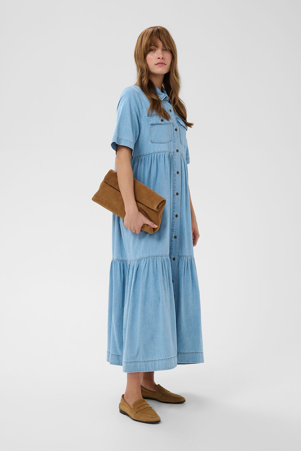 Thumbnail: Abbie Soft Denim Maxi Dress