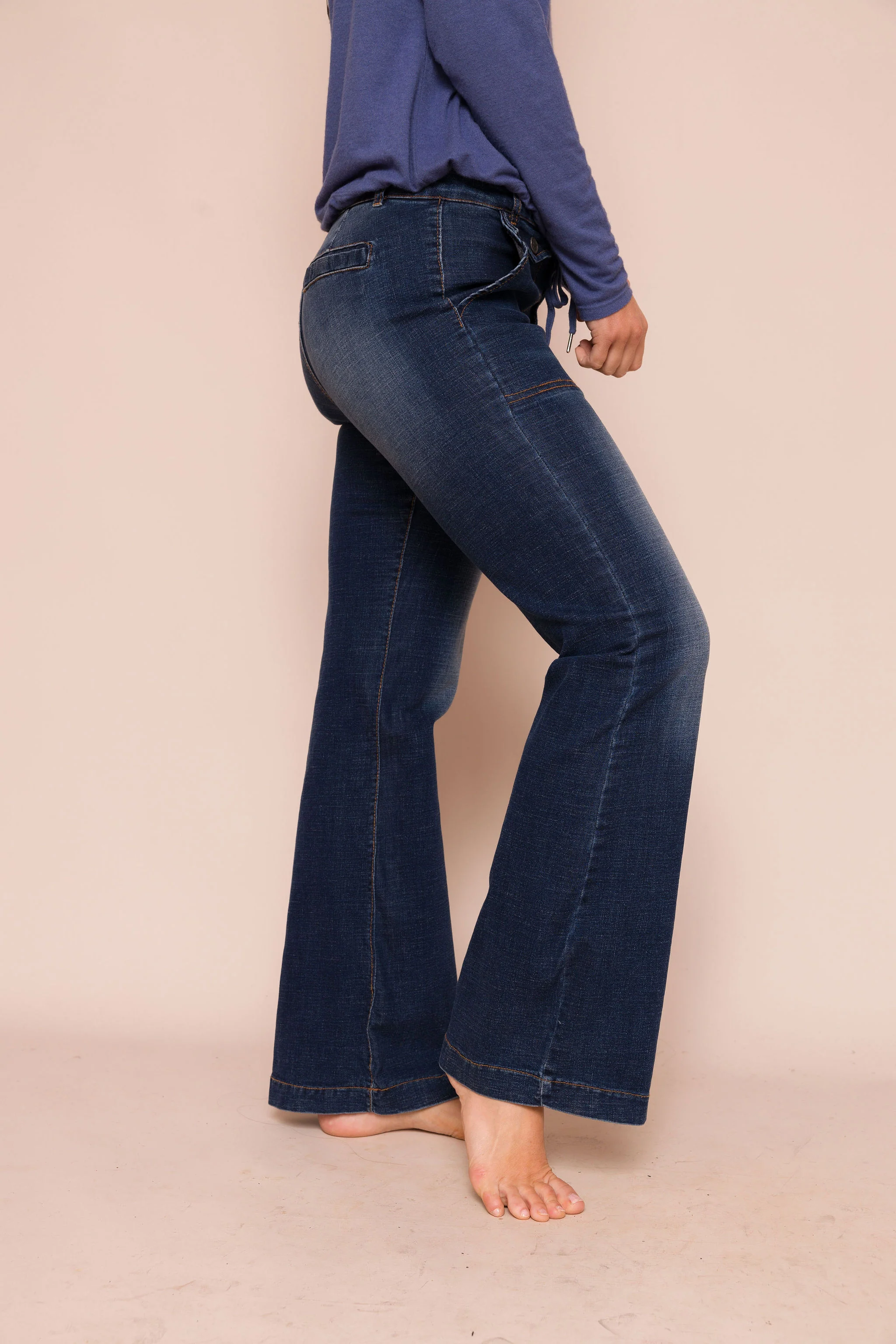 Thumbnail: Beau Stretch Denim Flared Jeans