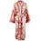 Thumbnail: Pink, Cream and Burnt Orange Large Botanical Print Cotton Gown
