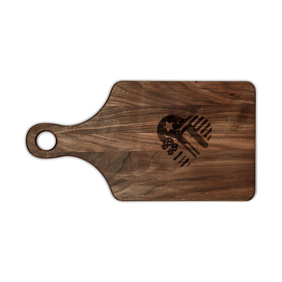 Miniatura: Engraved American Heart Cutting Board Patriotic Wooden