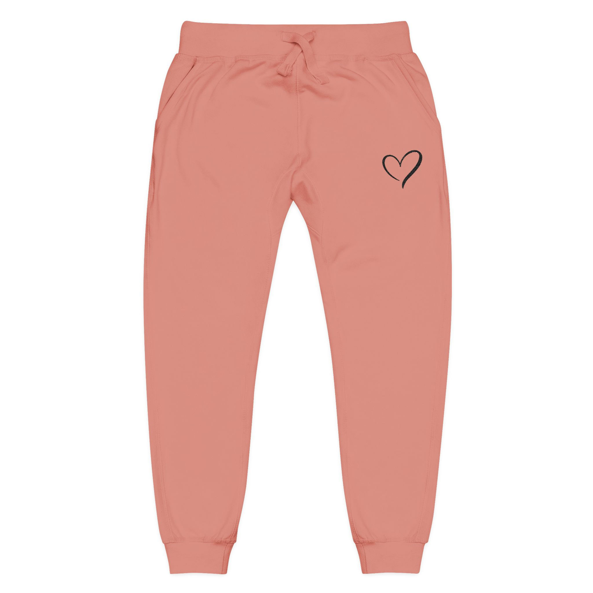 Embroidered Fleece Sweatpants Cozy Everyday Lounge Pants