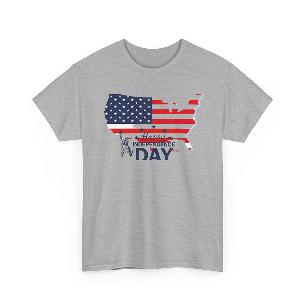 Miniatura: 4th of July T-Shirt  "Happy 4th July" Patriotic American Flag Tee