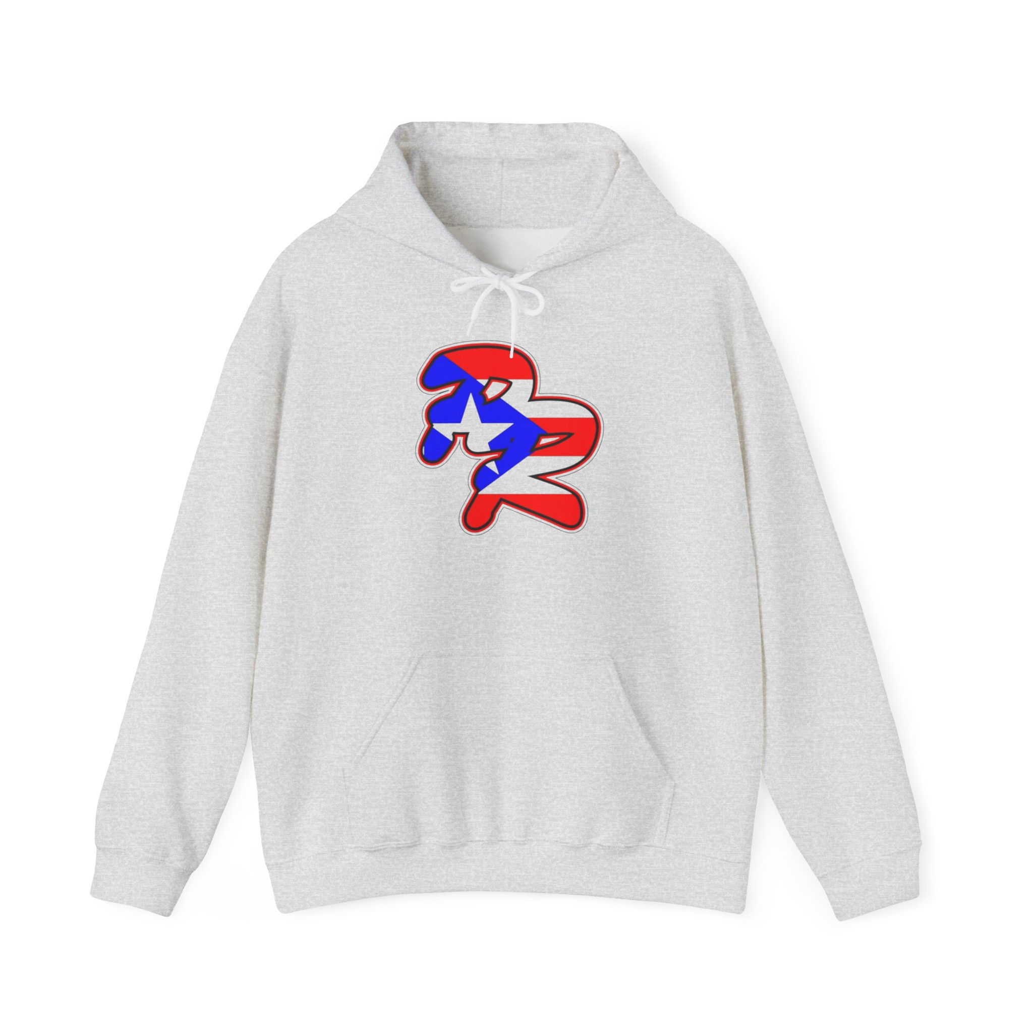 Hoodie with Puerto Rican patriotic logo design