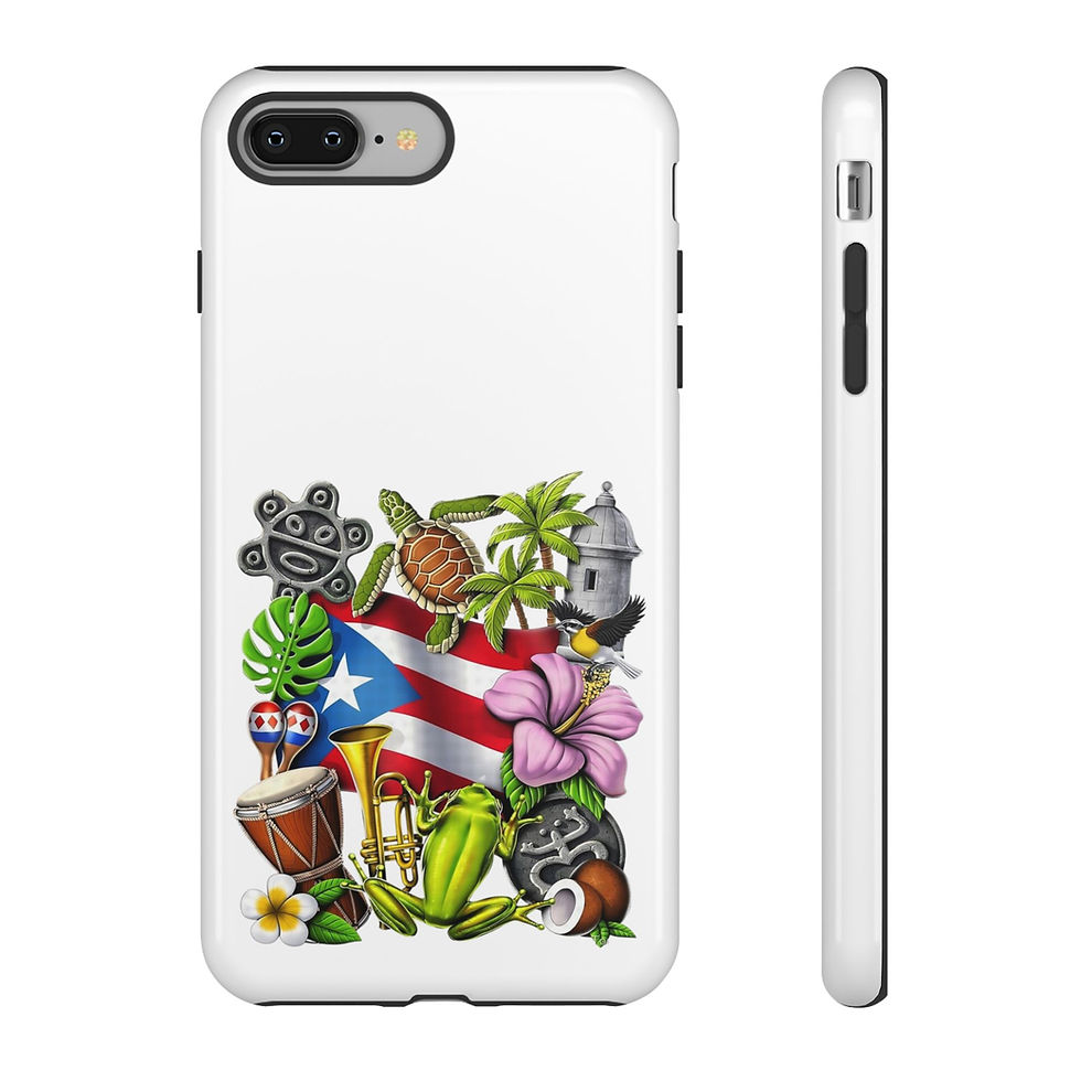 Miniatura: Puerto Rican Pride Phone Case Flag Coquí & Tropical Icons Protective Case