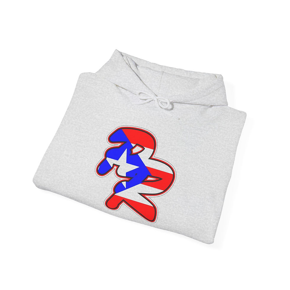 Miniatura: Hoodie with Puerto Rican patriotic logo design