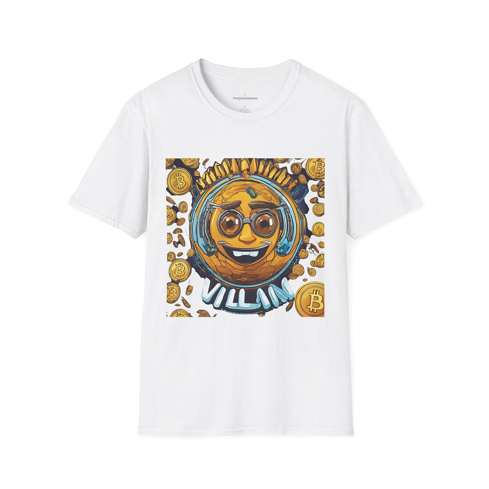 Miniatura: Bitcoin Villanu Emoji T-Shirt Crypto Coin Graphic Tee