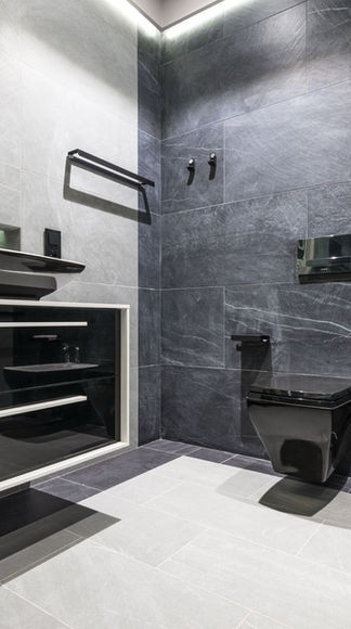 Dark grey bathroom renovation in King’s Lynn